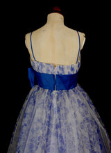 Vintage 1950s Blue Tulle Prom Dress