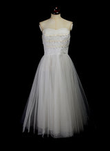 RESERVED Vintage 1950s Tulle Prom / Wedding Dress