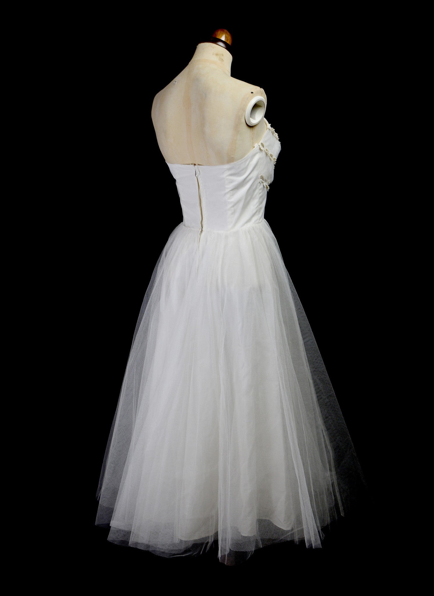 RESERVED Vintage 1950s Tulle Prom / Wedding Dress