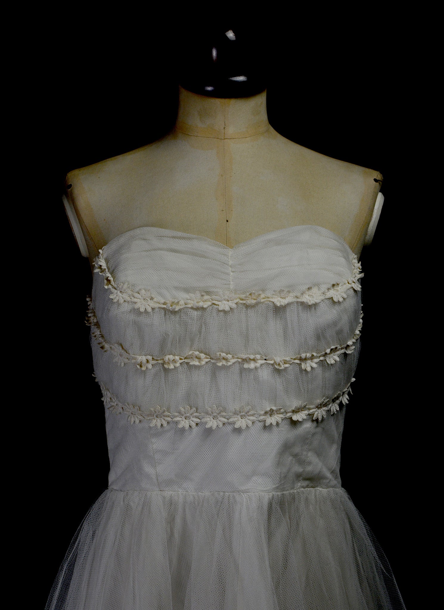 RESERVED Vintage 1950s Tulle Prom / Wedding Dress