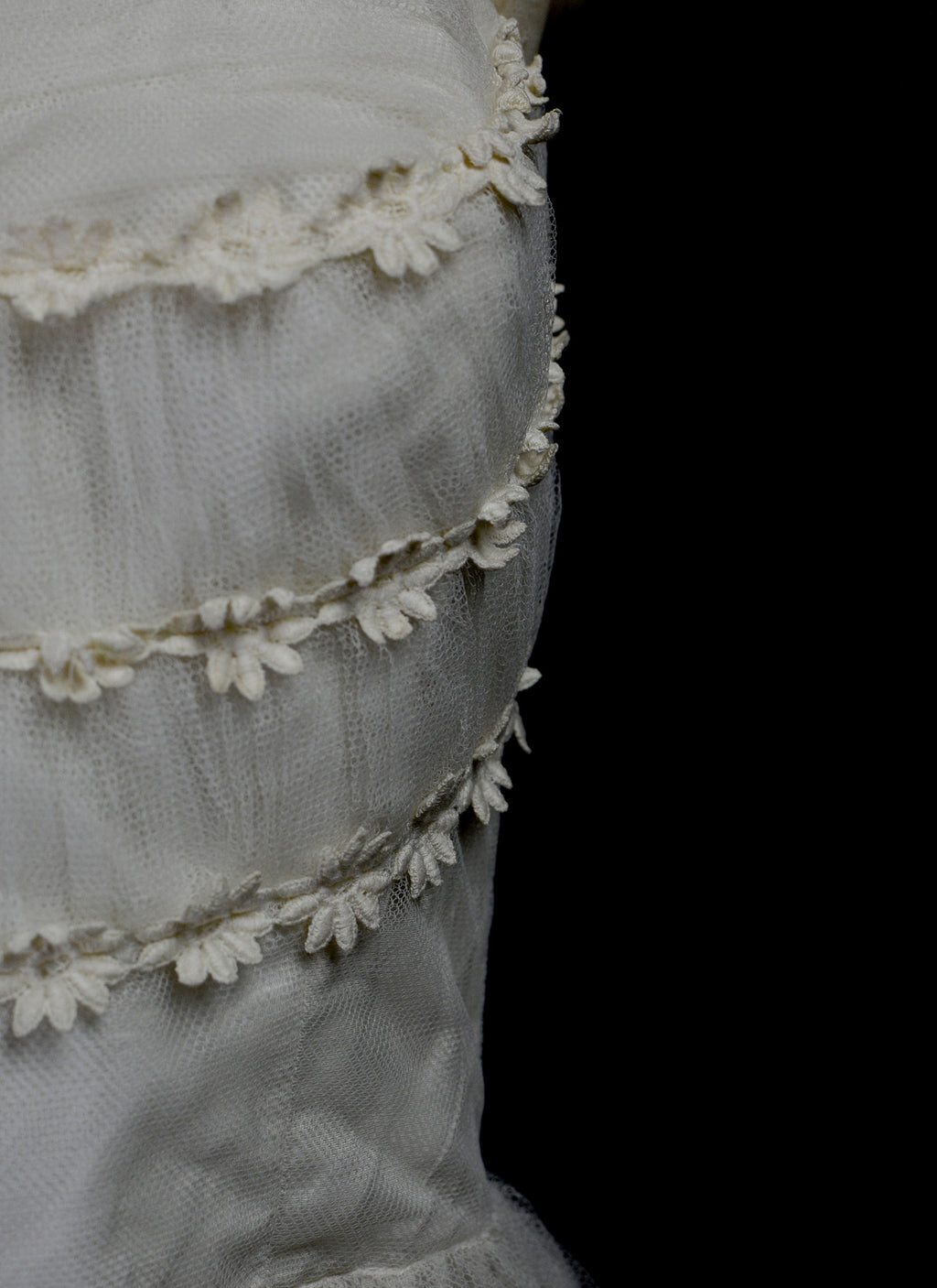 RESERVED Vintage 1950s Tulle Prom / Wedding Dress