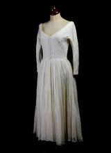 Vintage 1950s Chantilly Lace Wedding Dress