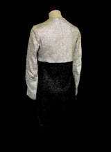 Vintage 1960s Black Silver Mod Dress