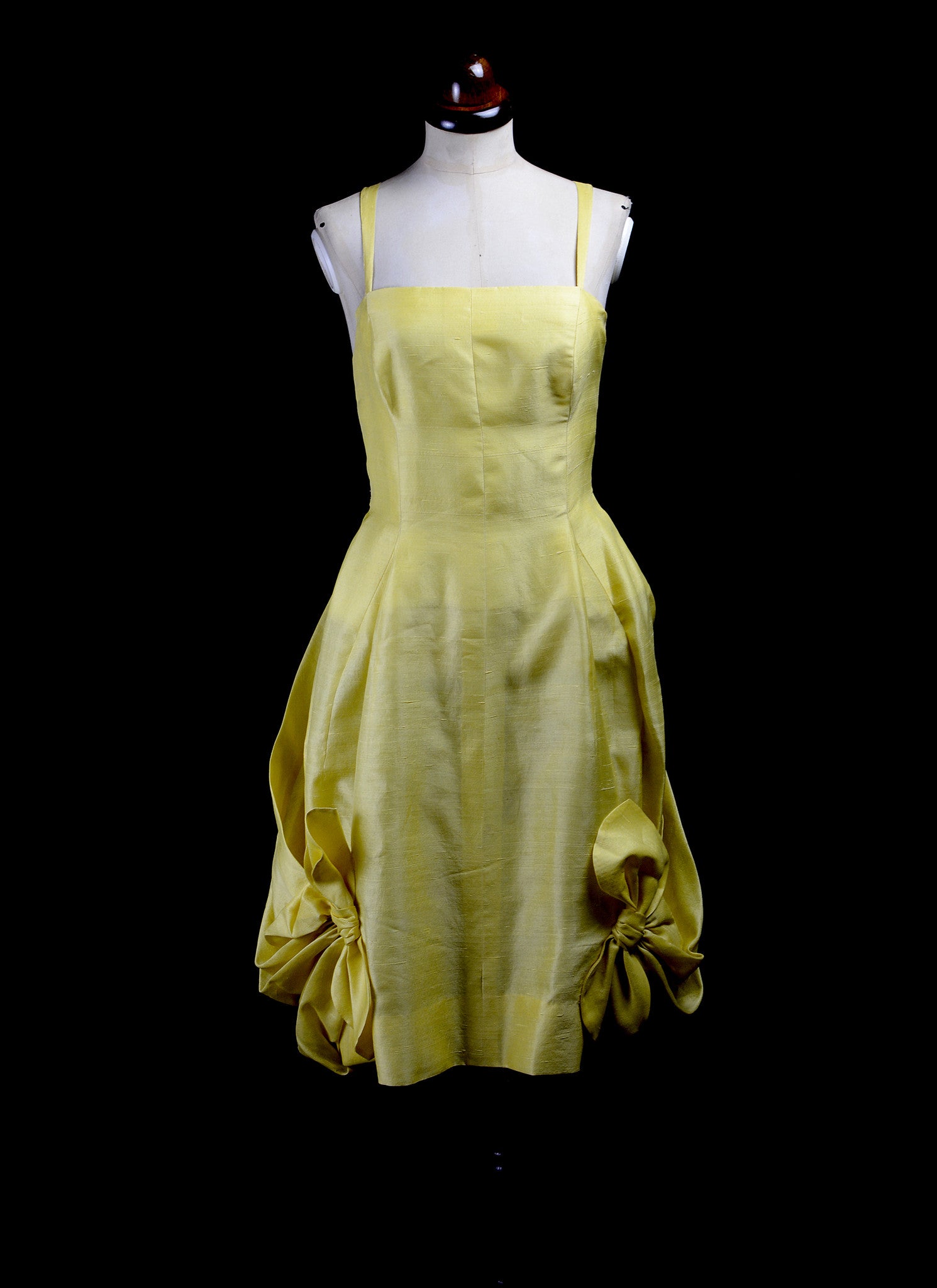 Vintage 1950s Yellow Cocktail Dress