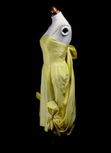 Vintage 1950s Yellow Cocktail Dress
