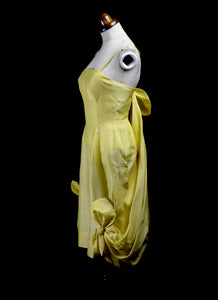 Vintage 1950s Yellow Cocktail Dress