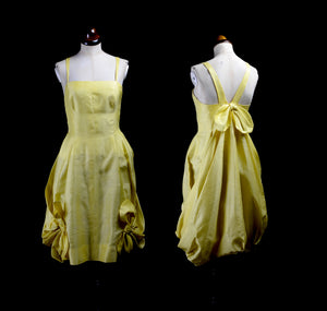 Vintage 1950s Yellow Cocktail Dress