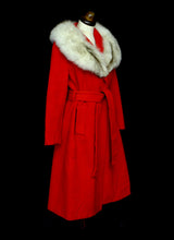 Vintage 1970s Red Wool Coat