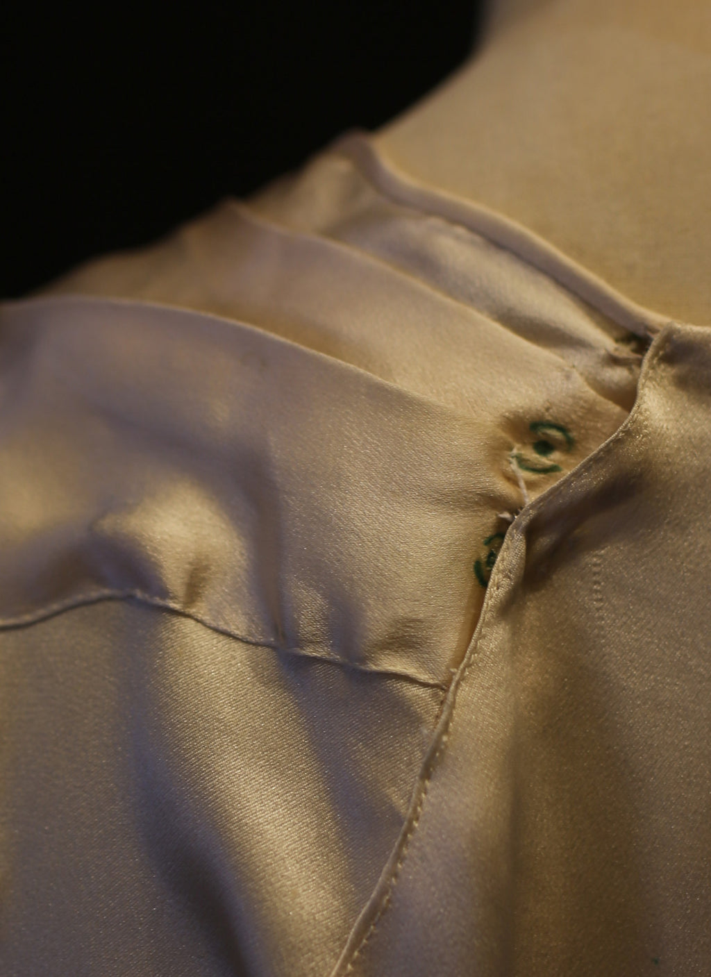 Vintage 1930s Silk Satin Champagne Dress