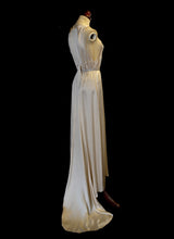 Vintage 1930s Silk Satin Champagne Dress