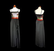 Vintage 1970s Black Sequin Disco Dress