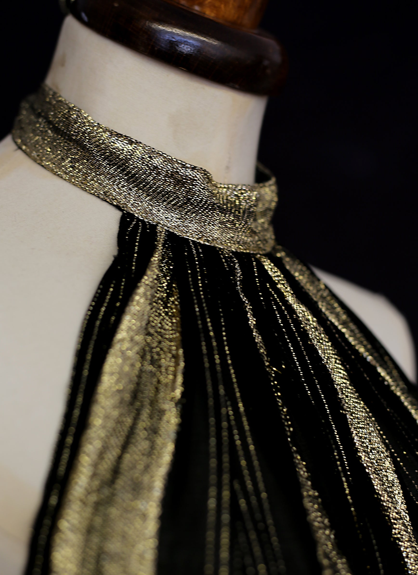 Vintage 1970s Black and Gold Jumpsuit