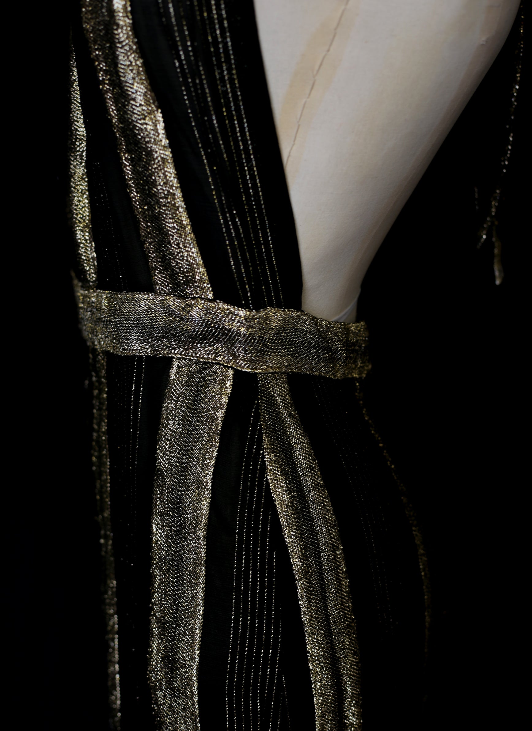Vintage 1970s Black and Gold Jumpsuit