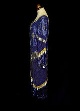 Vintage 1980s Deco Beaded Flapper Dress
