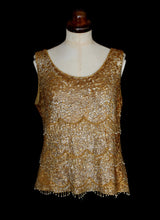 Vintage 1950s Gold Sequin Top