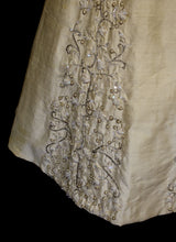 Vintage 1950s Beaded Silk Wedding Dress