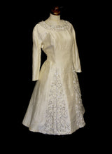 Vintage 1950s Beaded Silk Wedding Dress