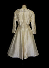 Vintage 1950s Beaded Silk Wedding Dress