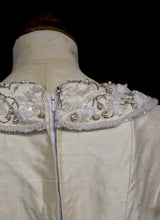 Vintage 1950s Beaded Silk Wedding Dress