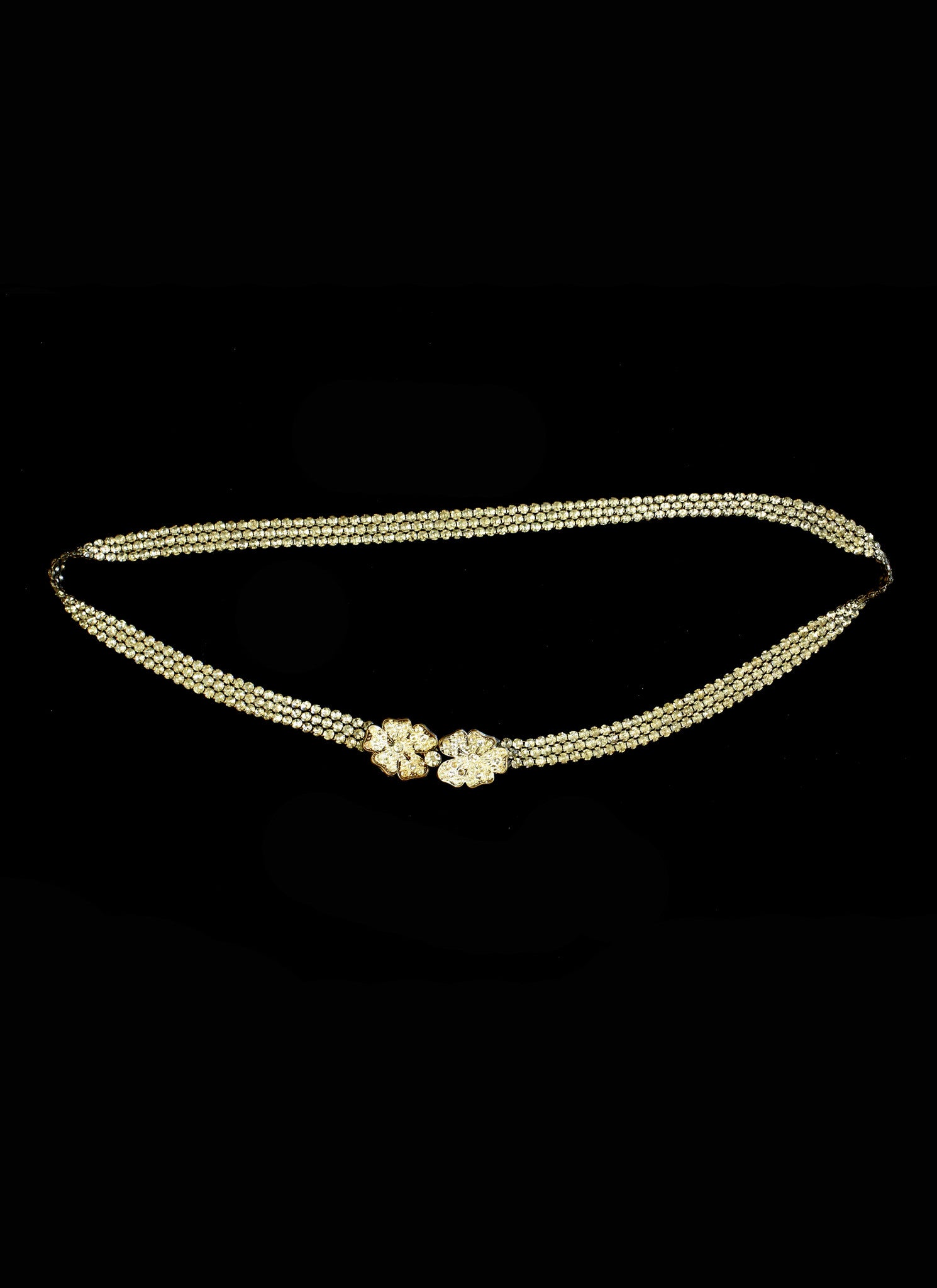 Vintage 1920s rhinestone belt