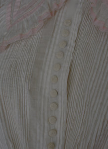 Edwardian White Cotton Blouse and Skirt