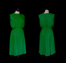 Vintage 1960s Green Silk Chiffon Dress