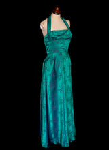 Vintage 1950s Green Brocade Gown