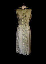 Vintage 1960s Green Ruffle Dress