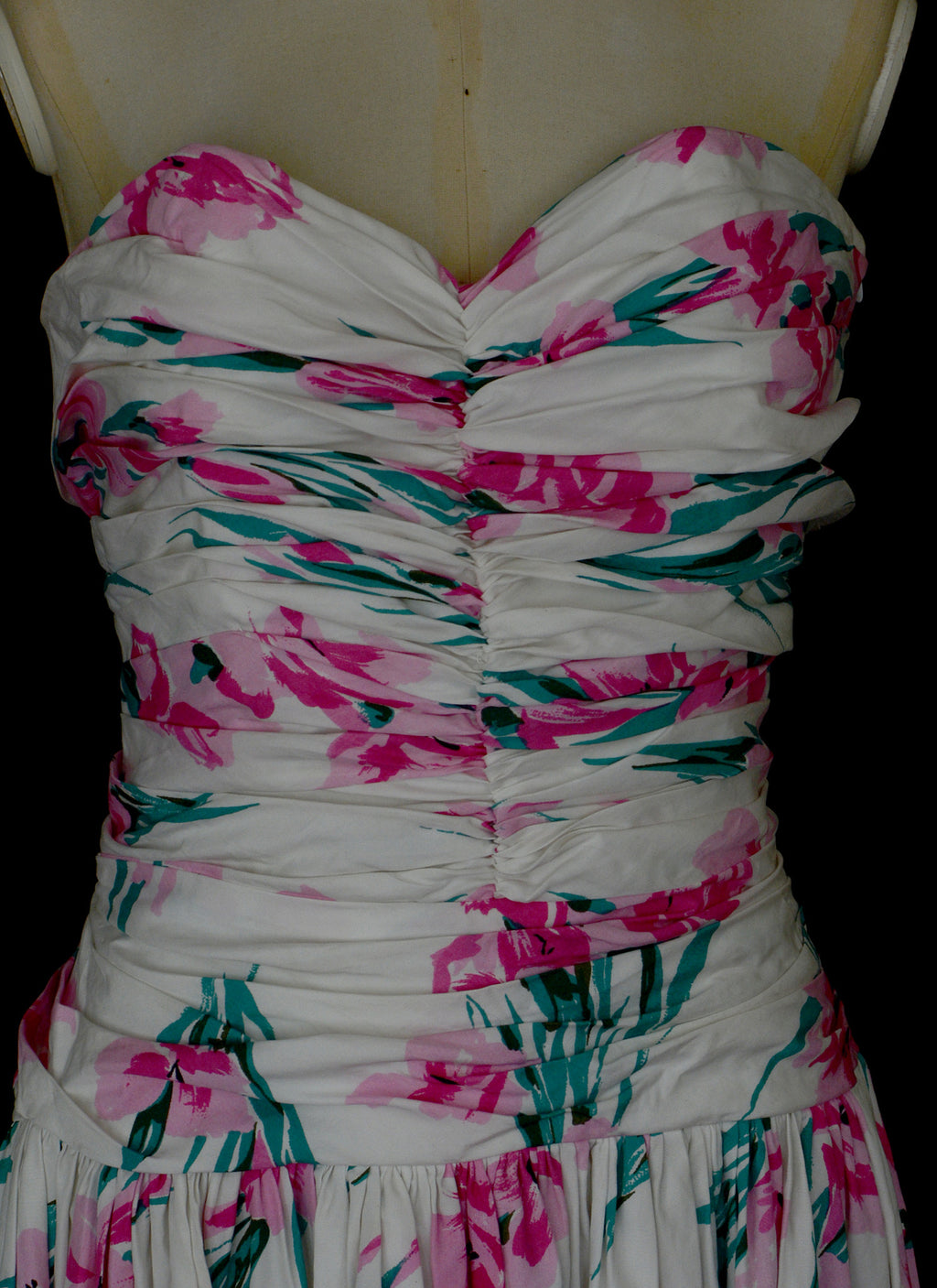 RESERVED Vintage 1950s Pink Floral Horrockses Cotton Gown