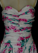 RESERVED Vintage 1950s Pink Floral Horrockses Cotton Gown