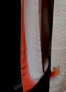 Vintage Ivory Silk Full Length Kimono