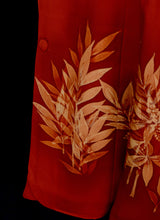 Vintage Orange Silk Crepe Kimono Jacket