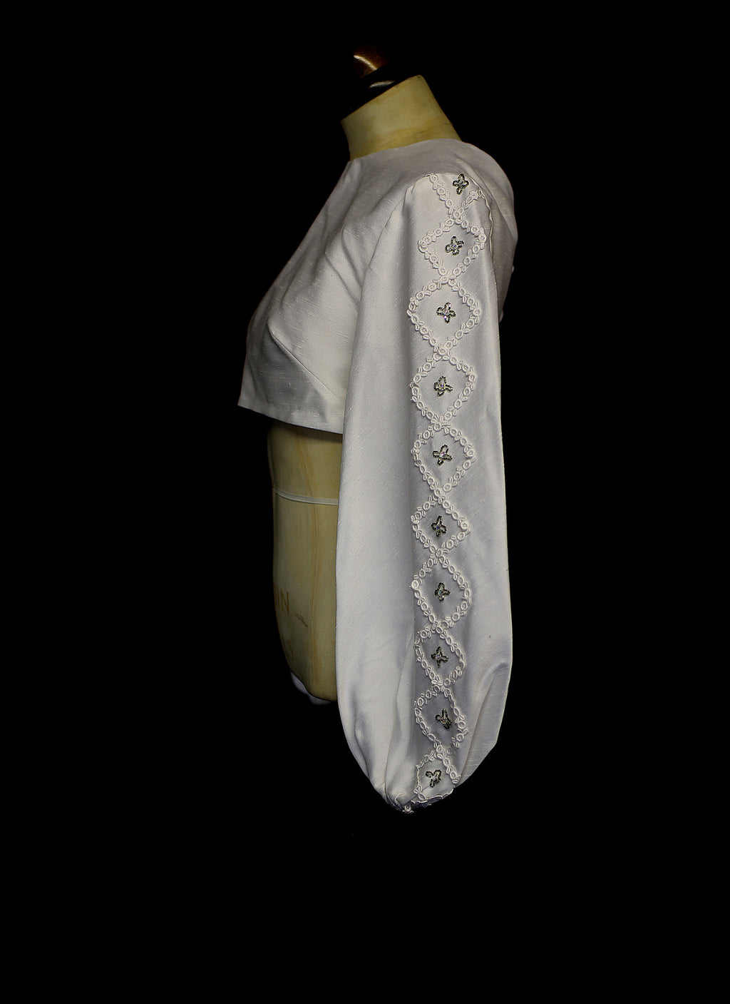 Vintage 1960s Ivory Crop Top