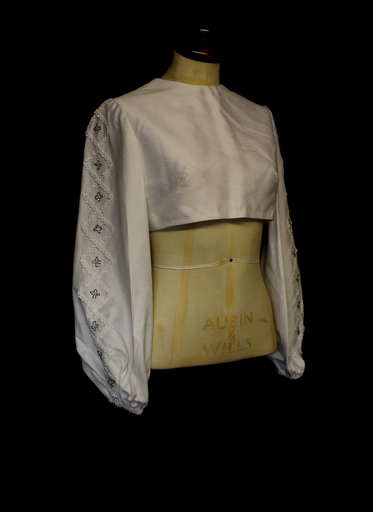 Vintage 1960s Ivory Crop Top