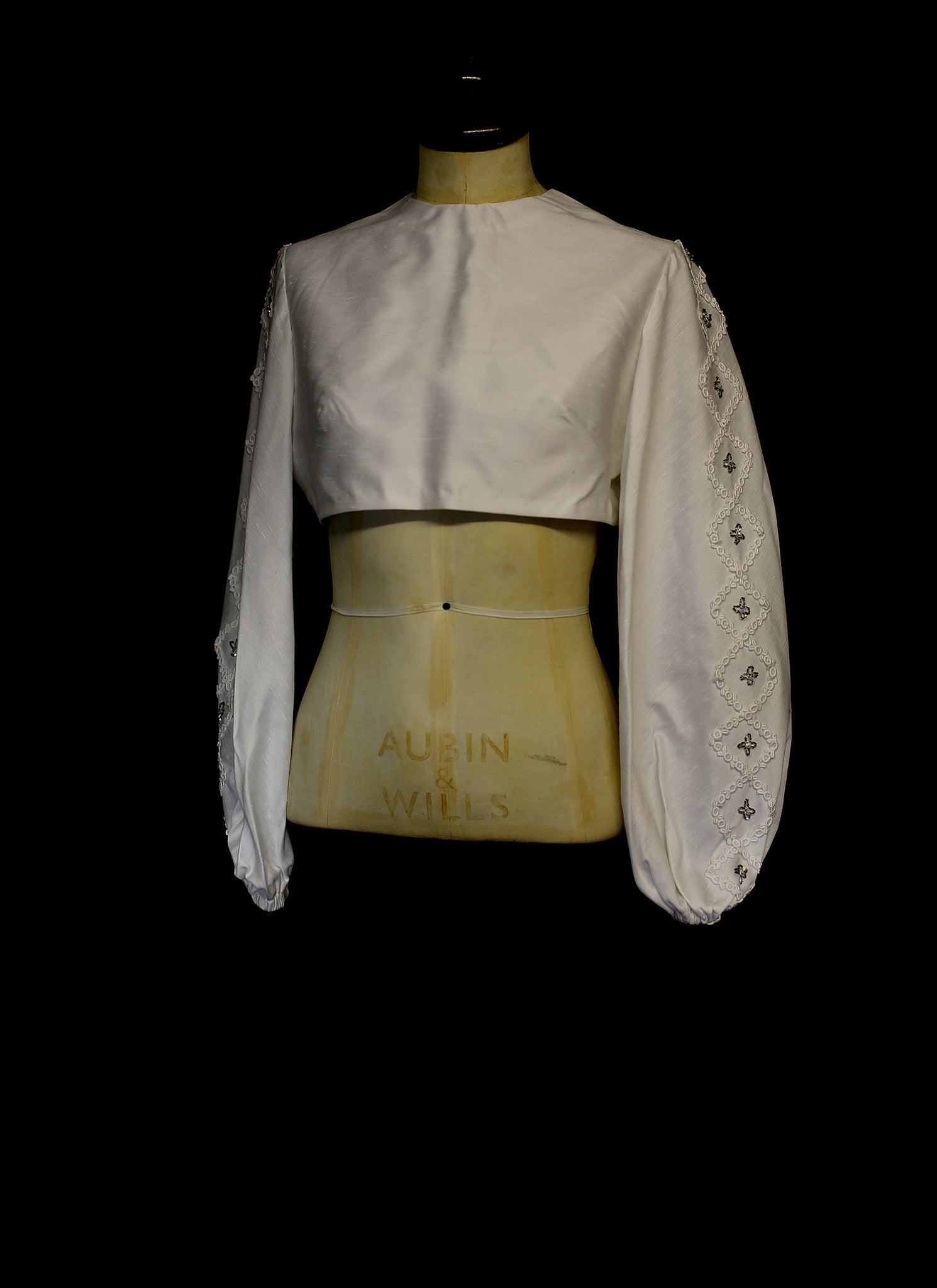 Vintage 1960s Ivory Crop Top
