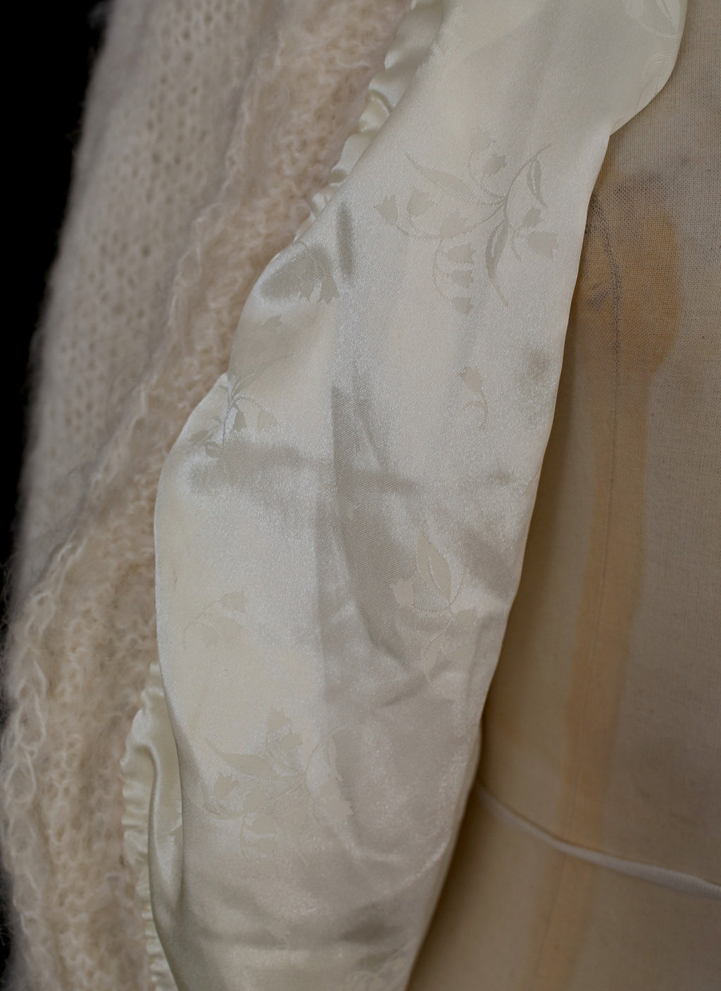 Vintage Ivory Mohair Knit Cardigan