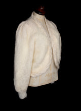 Vintage Ivory Mohair Knit Cardigan