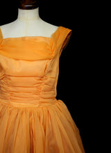 Vintage 1950s Orange Prom Dress