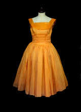 Vintage 1950s Orange Prom Dress