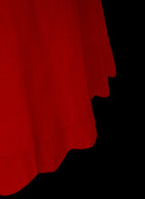Vintage 1960s Red Grosgrain Scallop Dress