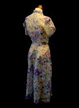 Vintage 1940s Nylon Floral Tea Dress