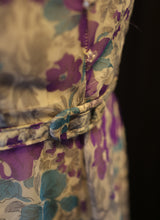Vintage 1940s Nylon Floral Tea Dress