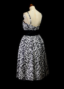 Vintage 1980s Tiger Print Cocktail Dress