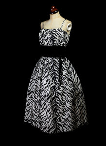 Vintage 1980s Tiger Print Cocktail Dress
