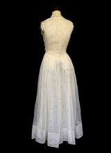 Vintage 1930s Silk Tulle Beaded Dress