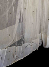 Vintage 1930s Silk Tulle Beaded Dress
