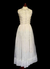 Vintage 1930s Silk Tulle Beaded Dress