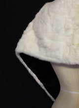 Vintage 1950s Ivory Mink Fur Stole