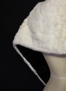 Vintage 1950s Ivory Mink Fur Stole