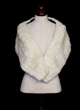 Vintage 1950s Ivory Mink Fur Stole
